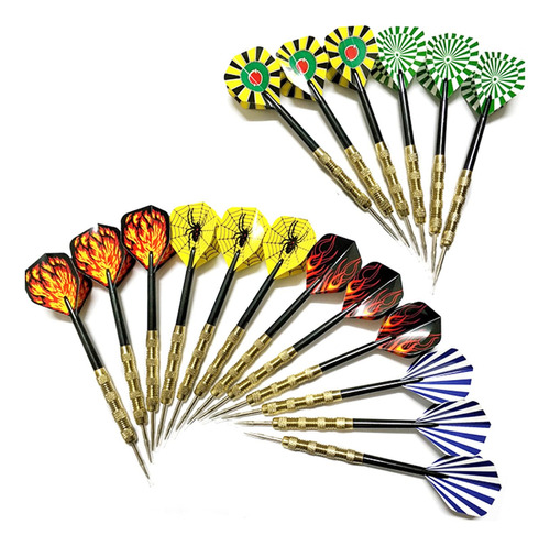 18 Pcs Professional Flying Steel Tip Darts Set