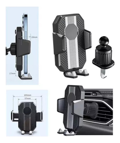 S Base Universal Ajustable 360° Para Teléfono Móvil De Coche