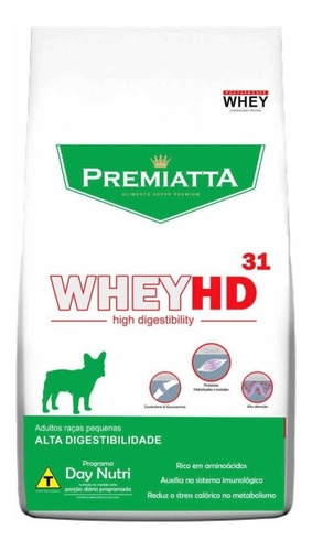 Alimento Premiatta Whey HD 31 para cão adulto de raça pequena sabor mix em sacola de 6kg