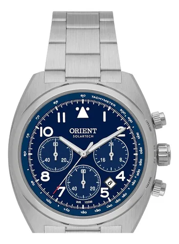 Relógio Orient Solartech Cronógrafo MBSSC297 D2SX Aço Inoxidável
