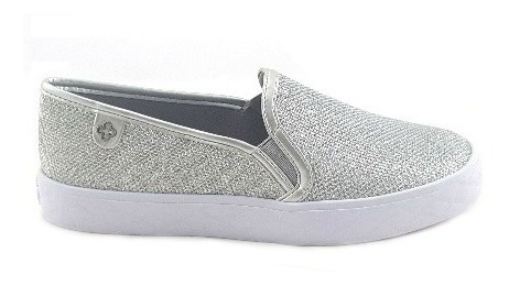 Imagem 2 de 5 de Tênis Dlip Slip On Tecido Metalizado Capodarte 4011416