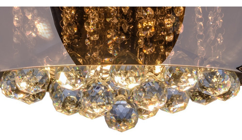 Imagem 3 de 8 de Lustre Pendente Sala Cristal K9 Attractive 28 Cm Cromado