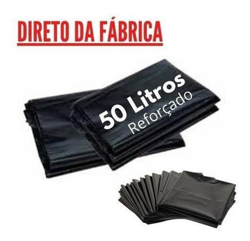 Saco De Lixo - 50 Litros Reforçado - (direto Da Fábrica)