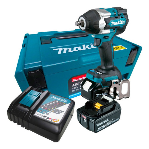 Chave De Impacto A Bateria 1/2 Dtw700rtj 18v Bivolt Makita Cor Azul-turquesa Frequência 60 110v/220v