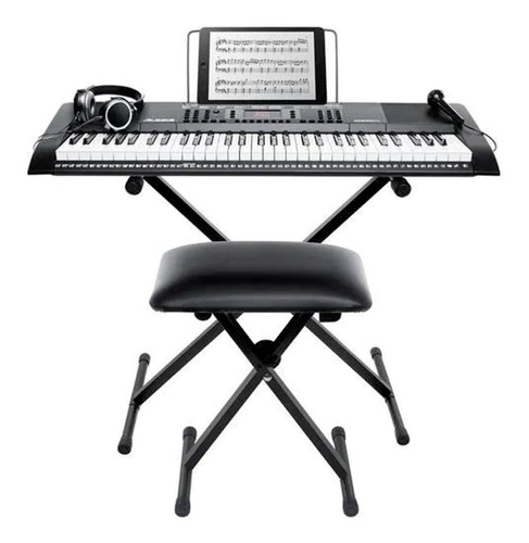 Kit Teclado Musical Alesis Melody 61 Mkii Silla Organeta Mk2