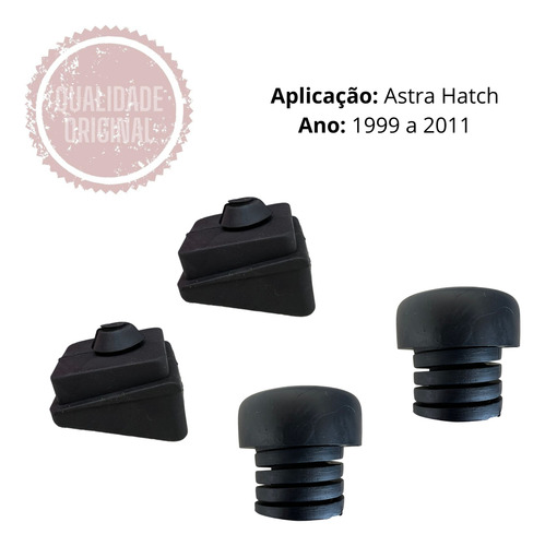 4 Coxim Calço Batente Porta Malas Astra Hatch 1999 A 2011