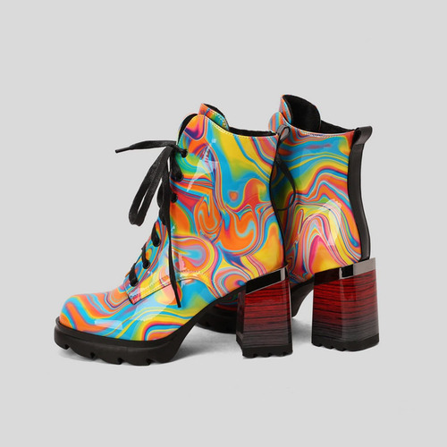 Botines Gruesos Con Tacón Alto Para Mujer, Plataforma, Venda