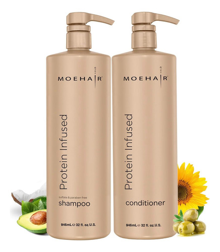 Conjunto De Shampoo E Condicionador Com Infusão De Proteína