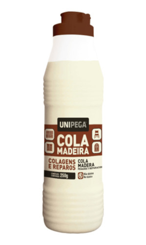 Cola Madeira 250g Unipega Para Colagens E Reparos