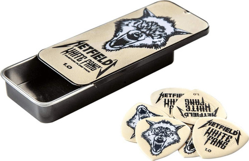 Púa De Guitarra Personalizada White Fang De Hetfield 1...