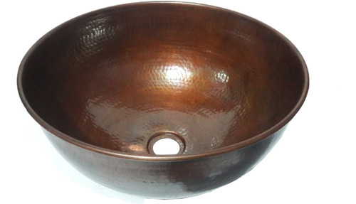 Lavamanos De Cobre Martillado A Mano (34cm ) 