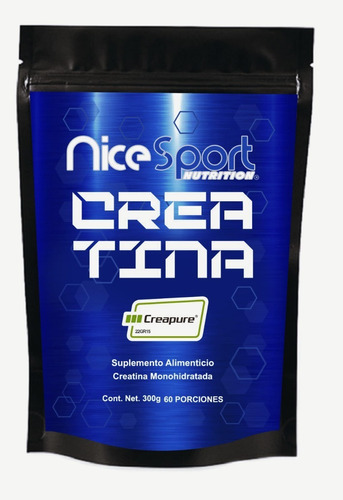 Creatina Monohidratada Creapure, 300g Nicesport Nutrition Sabor Sin Sabor