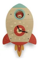 Comprar Reloj Péndulo Madera Niños Adultos Cohete Rocket Woodaloo