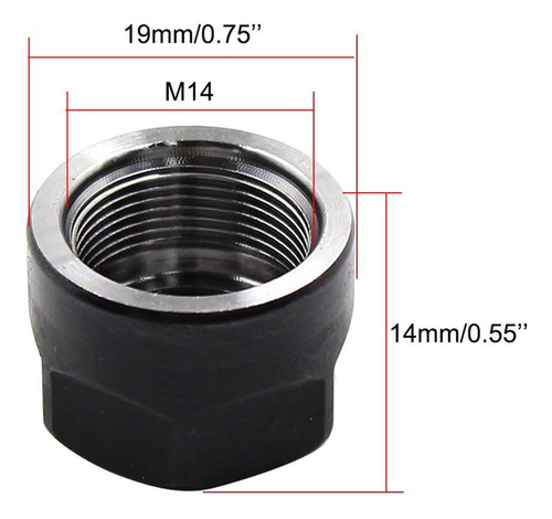 Tuercas Hexagonales De Sujeción Con Pinza Er11-a M14, 8 Unid