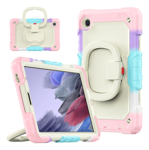 Funda Híbrida Con Función Atril Para Samsung Galaxy Tab A7 Lite 8.7 2021 Sm-t220 Sm-t225 Sm-t225n Sm-t227u Con 360