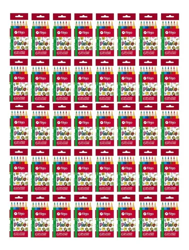 comprar Lapices Filgo Pinto Mini Cortos X 6 Colores Pack 40 Cajas