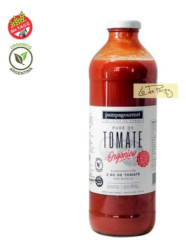 Pure De Tomate Organico 910 Gr