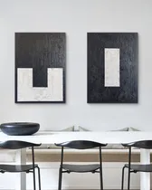 Comprar Cuadros Abstractos Moderno Pintado A Mano Díptico Texturados