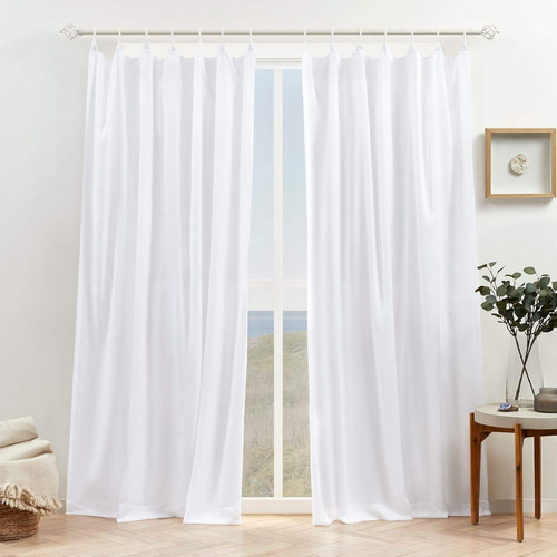 Paneles De Cortina Espiral Blancos 135 X 213 Cm, 2 Unidades