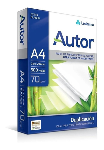 Resmas Papel A4 Autor 70grs