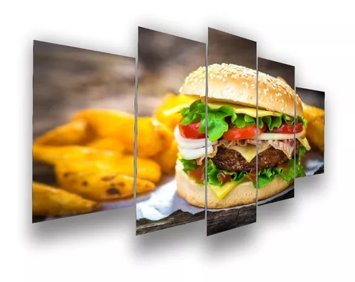 Quadro Decorativo - Hamburguer Grande - Ecograph - Gráfica e