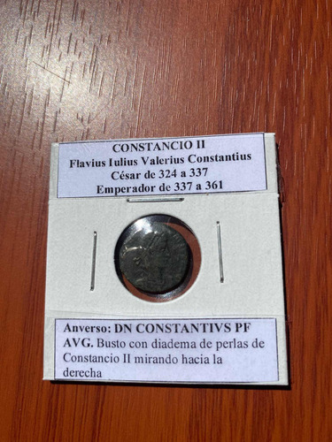Antigua Moneda Romana Del Emperador Constancio Ii #8