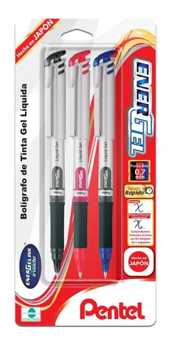 Bolígrafos Pentel Energel Tinta Gel Líquida 0.7 Mm 3 U Bl17