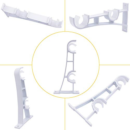 Juego De 4 Soportes Dobles Para Cortinero, Accesorios De Ven
