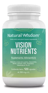 Natural Wisdom Vision Nutrients Luteina + Zeaxantina Vitaminas 120 Caps Sabor Sin sabor