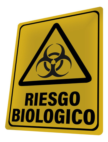 Letrero Riesgo Biológico Riesgo Físico Material Biólógico