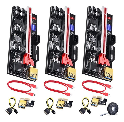 Adaptador Pcie 1x 16x Gpu Mining Rig Extensor Pcie Alim...