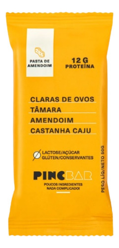 Kit 6x: Barra De Proteína Pasta De Amendoim Pincbar 50g