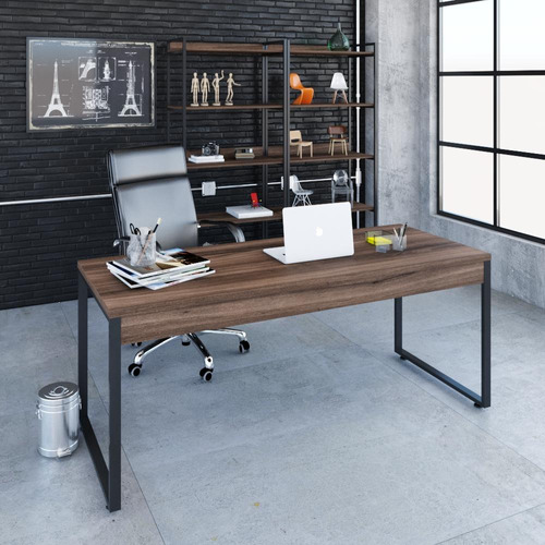 Mesa Para Escritório Diretor Estilo Industrial 1,80m Kuadra