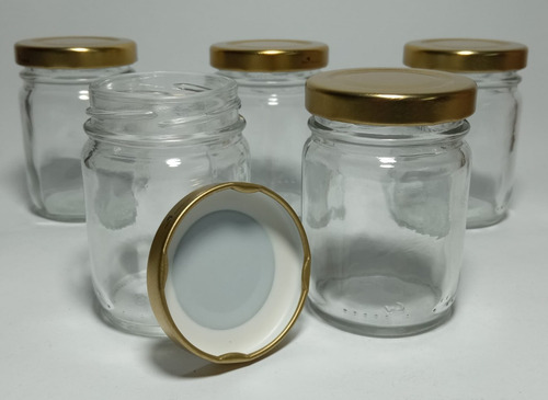 Imagen 2 de 4 de Frasco Bollon Vidrio 100ml C/tapa (x 5 Unidades)