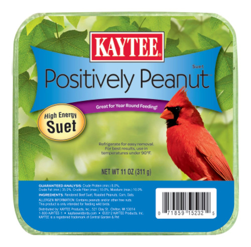 Kaytee Pet Products Bkt51122 Suet Cake Peanut Pet Food  11 O