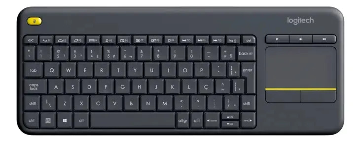Teclado sem fio K400 Plus TV Touchpad Integrado ABNT2 Preto Logitech