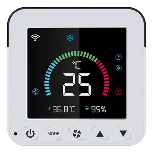 Termostato Remoto Por Wifi, Mxtyw-002, 2 Pzas, Lcd, Blanco