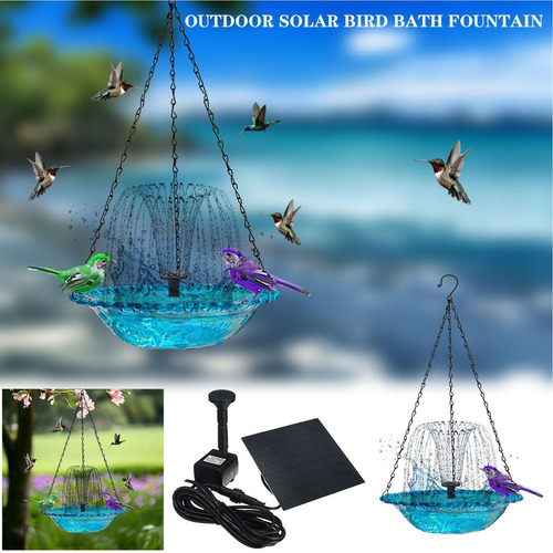 Baño Solar Para Pájaros Baño Para Pájaros Con Fuente De Agua