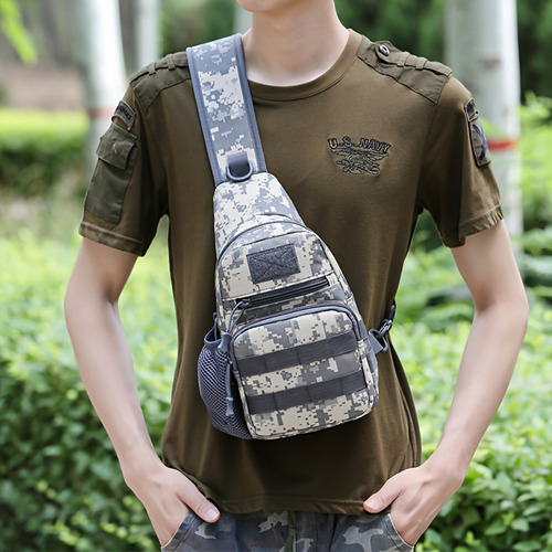 1pc Bolso De Pecho Casual De Moda Para Hombre, Bolso