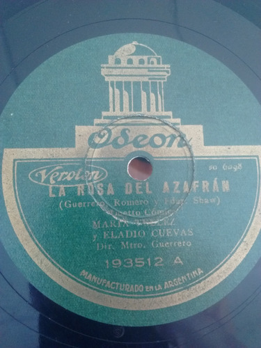 Maria Tellez Pepe Alba Eladio Cuevas Disco Pasta 193512 C25