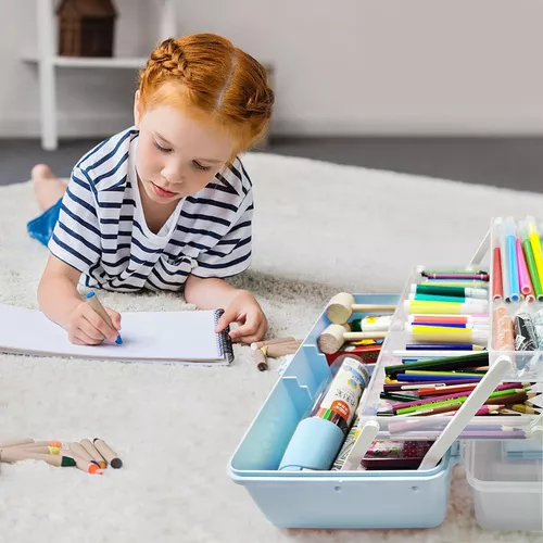 Caja organizadora portátil para manualidades, 3 litros