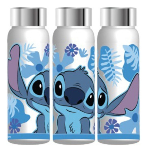Botella De Agua Transparente C/tapa Disney Stitch 600 Ml
