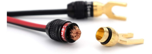 Imagen 4 de 6 de Conector Para Parlantes Conexión Pala A 45 Grados - Hifi