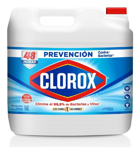 Clorox, Blanqueador Liquido 10 Litros Msi