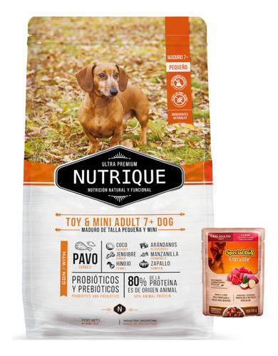 Alimento Perro Nutrique Senior Pequeño 3 Kg + Promo!