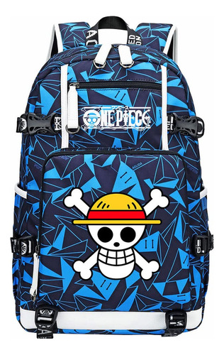 Mochila Una Pieza Estampado Logotipo Color Anime Equipada L