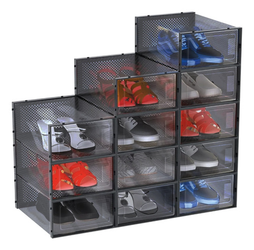 Cajas Organizador De Zapatos Set X4 Zapatero Apilable