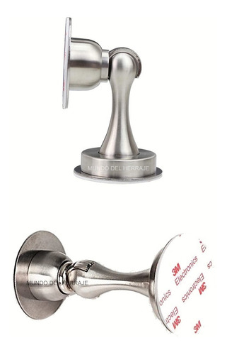 Tope Y Reten Magnetico De Piso /pared Para Puerta Acero Inox