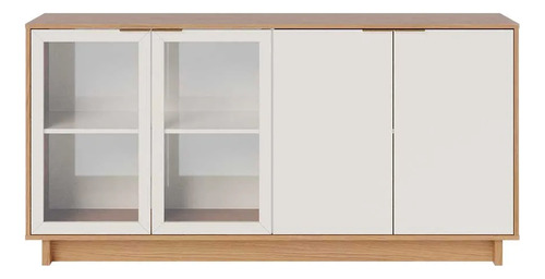 Buffet Aparador Decorativo 160cm Gunga G73 - Gran Belo Cor Off White/freijó