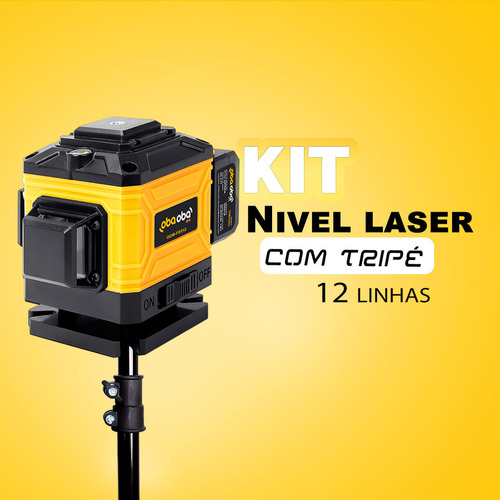 Kit Nível A Laser De 12 Linhas 3d Profissional Com Tripé